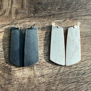 Nickel & Suede Gem Style Leather Earrings Bundle